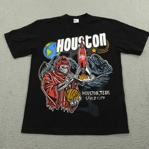 Warren Lotas Shirt Mens Medium Black Houston Rockets Streetwear Graphic Reaper T
